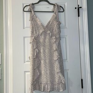 Ruffle Star Patterned Dress with Adjustible Tie Straps